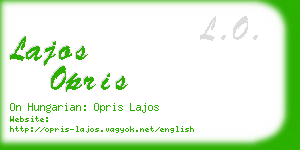 lajos opris business card